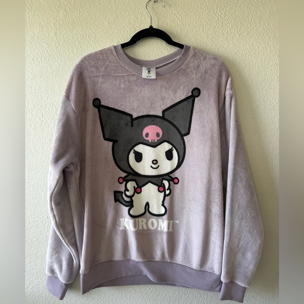 Hello Kitty Kuromi fleece sweatshirt